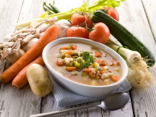 Vegetales -sopa de vela y sin vela