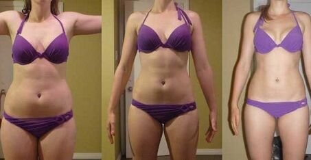 Imagen de la dieta soba antes y después.