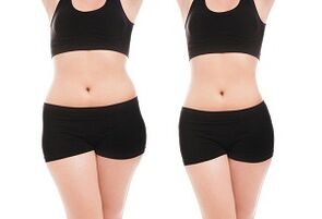antes y después del ejercicio para adelgazar en los costados y el estómago